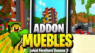 ADDON de MUEBLES para MINECRAFT PE 118  Loled Furniture Season 3 part 2  MODS para MINECRAFT 118 [upl. by Alolomo]