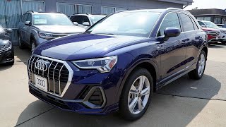 2023 Audi Q3 S Line Navarra Blue  Video Tour with Angel [upl. by Notla]