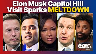 Elon Musk Capitol Hill Visit Sparks Democrat MELTDOWN [upl. by Kennan]