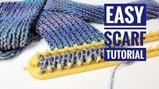 How to Loom Knit an Easy Infinity Scarf DIY Tutorial [upl. by Ajet]