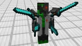 Minecraft Mod Custom Player Model  2 More Arms  Doctopus [upl. by Amitak873]