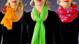 28 SIMPLE WAYS TO TIE A SCARF [upl. by Aremahs]