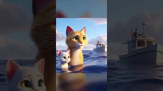 Cat amp Daughter Survive Tsunami  Heartwarming Survival Story shortsvideo shorts short cat [upl. by Berkin]