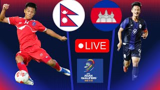 Nepal vs Cambodia  LIVE  U20 AFC Asian Cup 2025 Qualifiers  Live Streaming  Nepal Football Live [upl. by Halpern969]