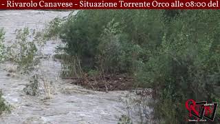 Rivarolo Canavese  Situazione Torrente Orco alle 0800 del 3 ottobre 2020 [upl. by Yanrahc]