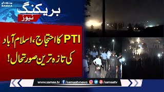 Breaking News PTI Protest  Latest Situation in Islamabad  SAMAA TV [upl. by Ahsinor]