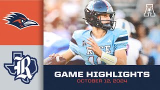 Game Highlights UTSA vs Rice October 12 2024 [upl. by Latsyrhc]