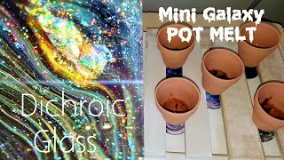 How toMini POT MELT Dichroic glass Drippendant size Galaxy use scrap upFused glass Art [upl. by Jammin]