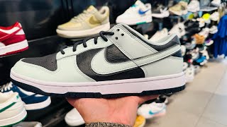 Nike Dark Smoke Grey Barely Green amp White Dunk Low Retro Premium Mens Casual Shoes [upl. by Geof]