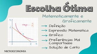 Escolha Ótima do Consumidor [upl. by Neddie946]