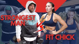 Strongest Man VS Fitness Chick  METCON WORKOUT [upl. by Amikahs8]