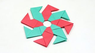 Origami 8 Pointed Ninja Star  Paper Ninja Star Tutorial [upl. by Heman]