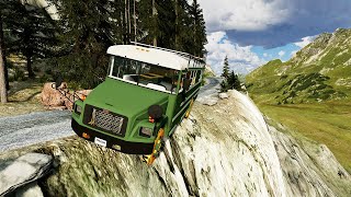 Cars vs Cliff Roads 07  BeamNG DRIVE [upl. by Siseneg]