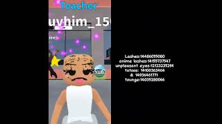 my face code in hsl sashadupree4108 requested roblox highschoollife [upl. by Ylebmik]