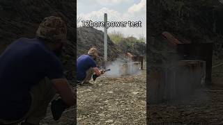 🇮🇳12bore power test 14 oil tin🇮🇳 shorts viralvideo [upl. by Tertia]