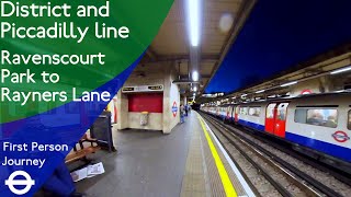 London Underground First Person Journey  Ravenscourt Park to Rayners Lane [upl. by Wieren737]