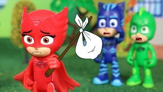 PJ Masks toys in English 1 ⚡ Owelette leaves the PJ Masks [upl. by Krilov500]