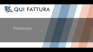 Qui Fattura  Preventivi [upl. by Brunhilda]