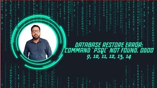 Database restore error Command psql not found Odoo 9 10 11 12 13 14 15 [upl. by Harriet500]
