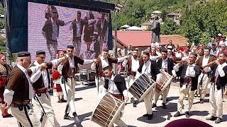 Macedonian mens dance TEŠKOTO during GALIČNIK traditional wedding MACEDONIA🇲🇰 1772022 [upl. by Naitirb]