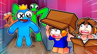 SE ESCONDA do AZUL BABÃO no ROBLOX Rainbow Friends COMPLETO [upl. by Remmos]