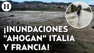 ¡Italia y Francia bajo el agua Hay un muerto e inundaciones por lluvias en Europa [upl. by Grant739]