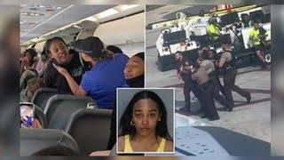 Simone Bryna Kim Woman Gets CARRIED Off Frontier Flight By Cops At Miami Airport [upl. by Siuqramed]