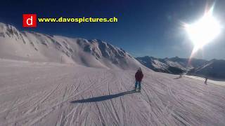 Skivideo Weissfluhjoch  Höhenweg Rapid Piste Nr 6 [upl. by Eihtur]