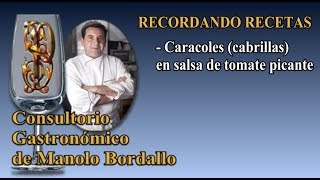 Receta de Caracoles cabrillas en salsa de tomate picante como se hace [upl. by Adner337]