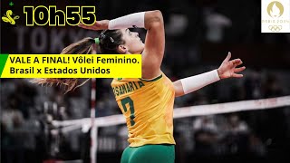 LIVEREACT OLIMPÍADAS 2024 SEMIFINAL DO VÔLEI FEMININO BRASIL X ESTADOS UNIDOS [upl. by Mallory]