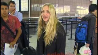 Red Riding Hood Amanda Seyfried Arrives at LAX [upl. by Anderson581]