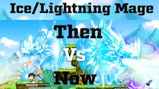 Maplestory Old VS New Showcase Part 1 IceLightning Mage 1st4th Job Revamp [upl. by Anec]