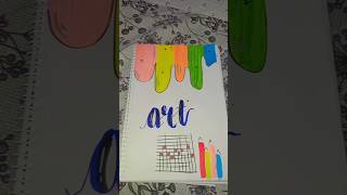 How to decorate front page of art notebook 📓 ✨️ 💖 😍 diy nice viralvideo [upl. by Ludlew691]