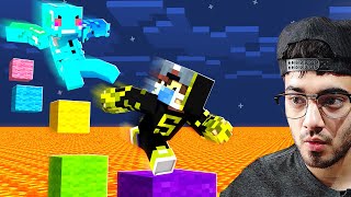 Minecraft But We are doing a PARKOUR RACE [upl. by Nahshu]