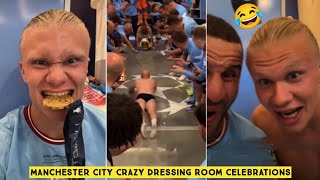 😂 Manchester City Crazy Dressing Room Celebrations After Winning First Champions League Trophy 2023 [upl. by Arit]