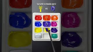 Sprunki vs Inside out Part 2 Guess the mixed color satisfying colormixing sharkzhan [upl. by Lajet]