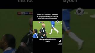 When Bosingwa managed to escape a blatant red card for this foul on Benayoun  Liverpool vs Chelsea [upl. by Adnaram]