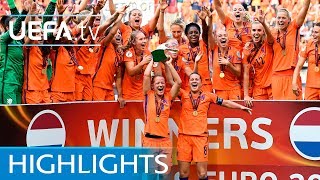 Womens EURO final highlights Netherlands v Denmark [upl. by Emoraj]