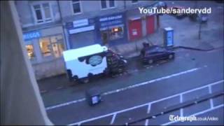 Wheelie bin sent flying in Edinburgh [upl. by Emmeram68]