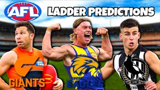 FULL AFL LADDER PREDICTIONS 2024 [upl. by Cleres]