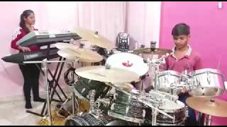 Mere Rashke Qamar Instrumetal Cover Piano amp Drum CoverPranay Jain amp Saloni Jain  Indori Artist [upl. by Wadleigh]