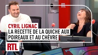 Cyril Lignac  sa recette de la quiche aux poireaux et au chèvre [upl. by Semele]