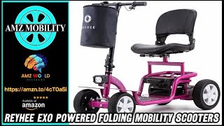 Describing Reyhee Exo Powered Folding Mobility Scooters Amazon [upl. by Ardeahp128]