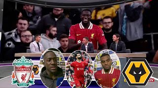 Wolves vs Liverpool 12 Salah amp Ibrahima Konate on fire Goal 🔥  Konate amp Gravenberch Interview [upl. by Ahsenav]