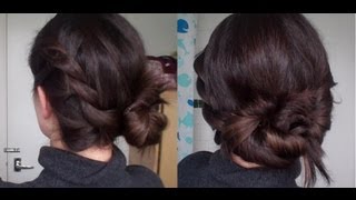 HOTD 7 Rope braided side bun elegant boho updo tutorial easy how to  Vintagious [upl. by Anola869]