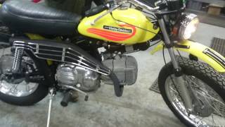 1971 Harley Davidson Aermacchi Sprint SX350 Cold Start [upl. by Nadler621]