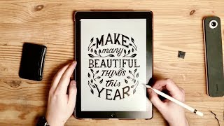 How To Hand Lettering On iPad Pro  Procreate Top Tips ✏️ [upl. by Beard]