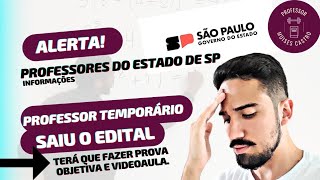 Contratação de professor temporário 2025Terá videoaula e prova objetiva com pagamento de inscrição [upl. by Venu]