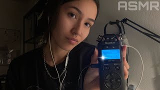 ASMR ☆ TESTING A TASCAM MIC mouth sounds crisp brushing more [upl. by Attayek]