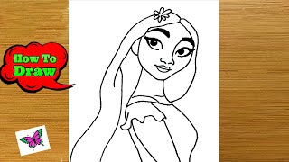 How To Draw Isabella From Encanto Easy Realistic  How To Draw Encanto [upl. by Oetam28]